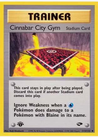 Cinnabar City Gym (113/132) 1st Edition