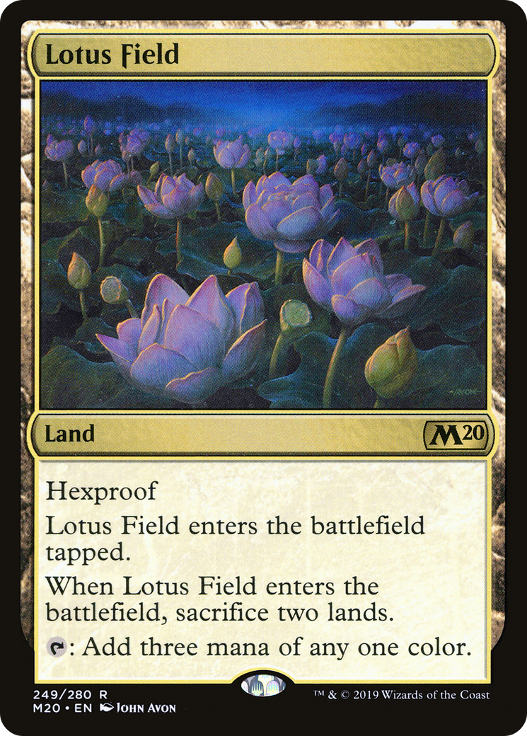 Lotus Field (M20-R) Moderate Play
