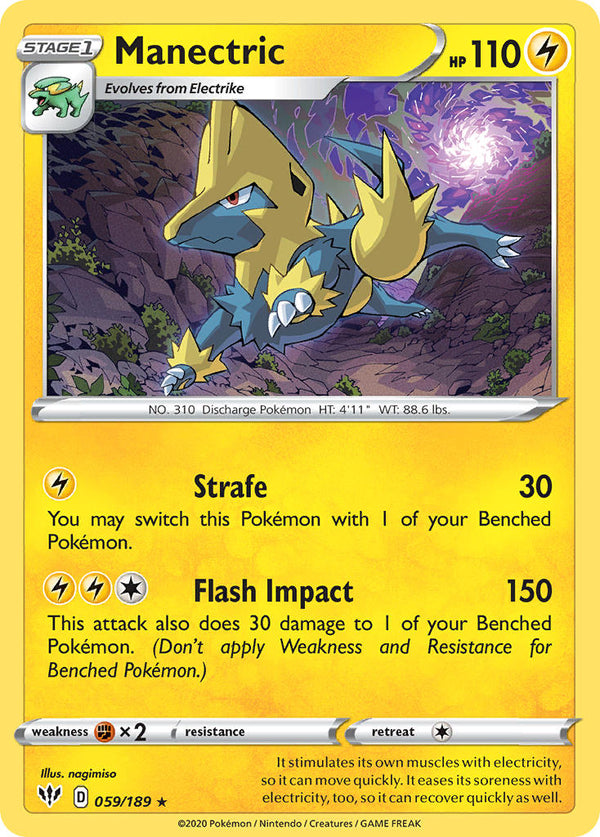 Manectric - 059/189 (SWSH03) Rare - Near Mint