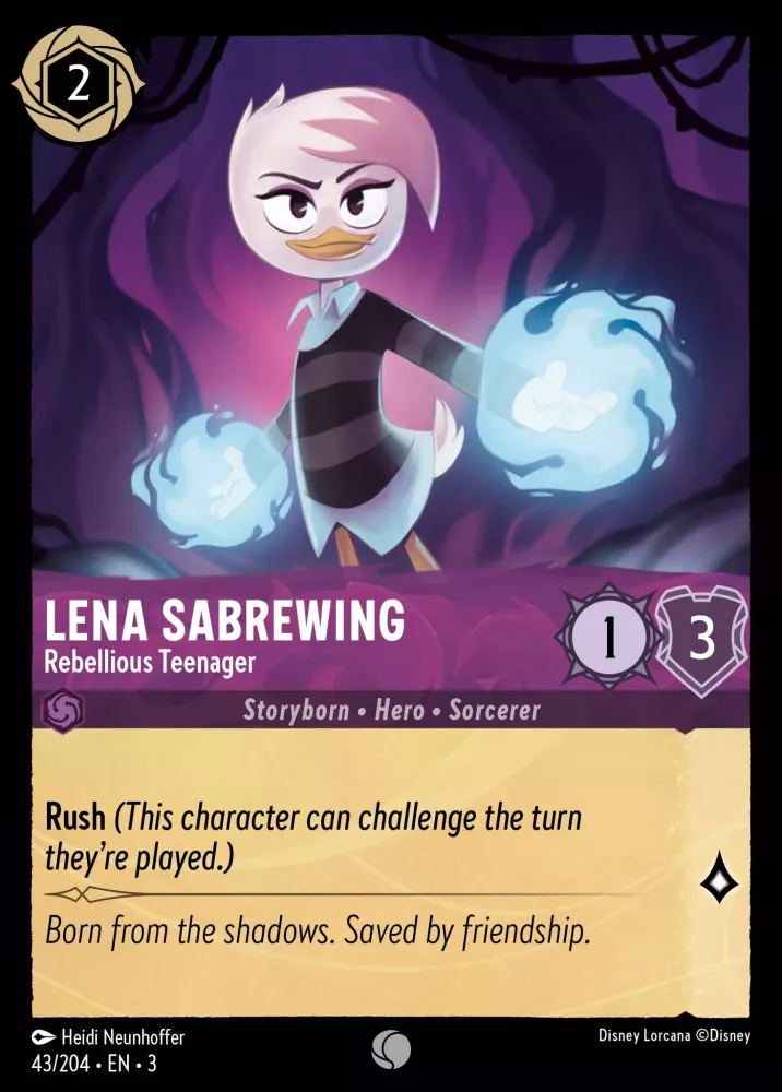 Lena Sabrewing - Rebellious Teenager (Into the Inklands 043/204) Common - Near Mint