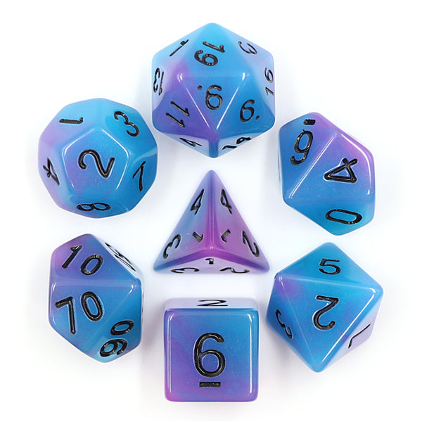 HDGD-06: Glow in the Dark - Purple/Blue Blend Poly Set (7)