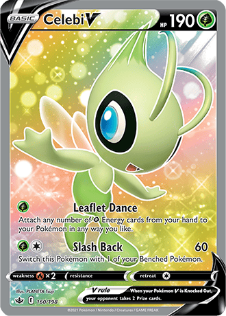 Celebi V (Full Art) - 160/198 (SWSH06) Ultra Rare - Near Mint Holofoil