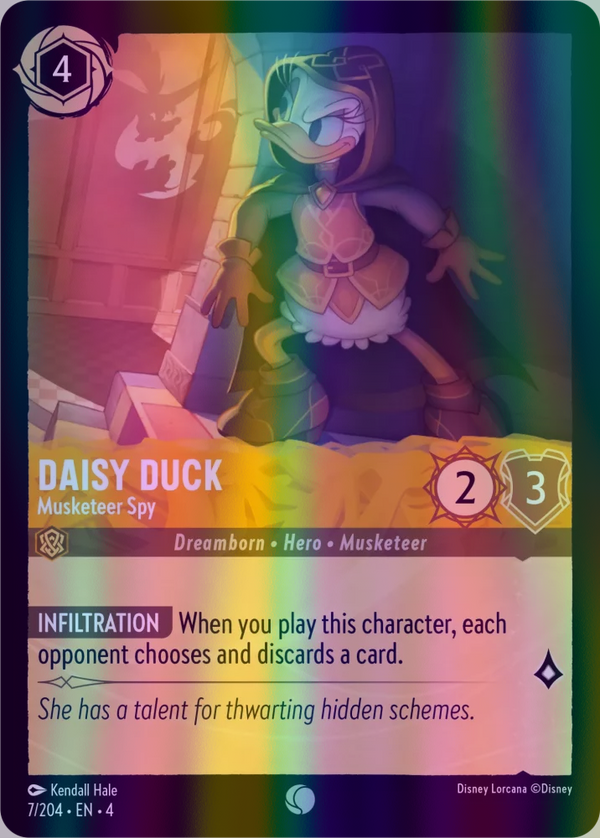 Daisy Duck - Musketeer Spy (Ursula's Return 007/204) Common - Near Mint Cold Foil