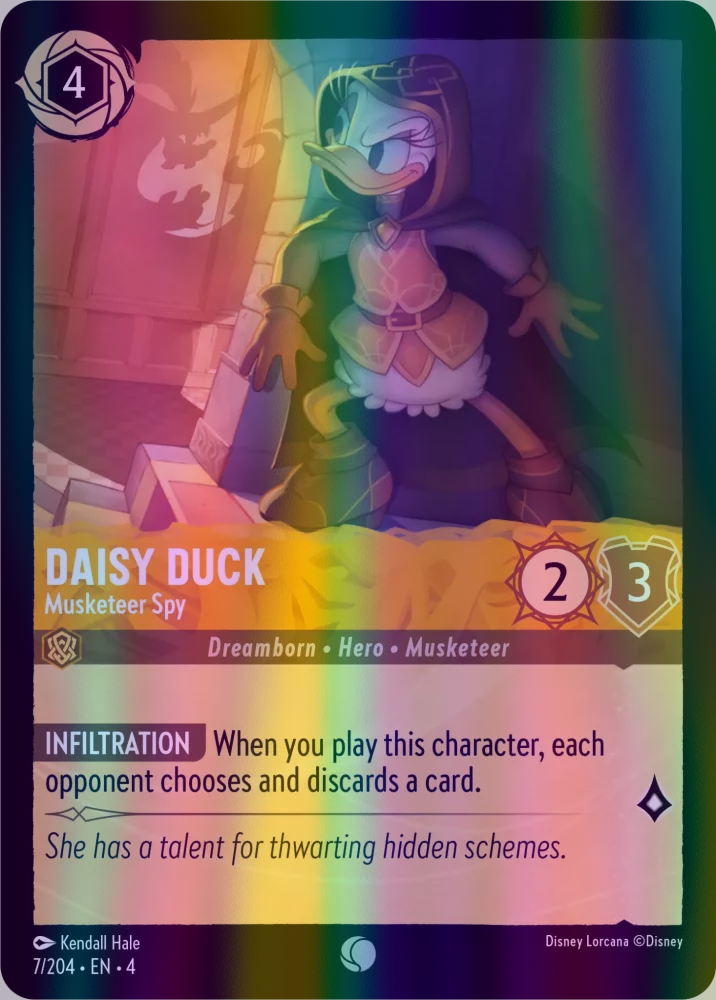 Daisy Duck - Musketeer Spy (Ursula's Return 007/204) Common - Near Mint Cold Foil