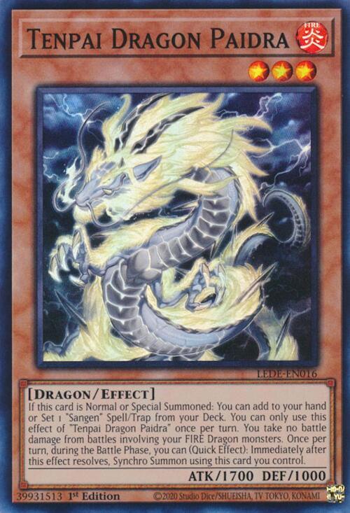 Tenpai Dragon Paidra (LEDE-EN016) Super Rare - Light Played 1st Edition