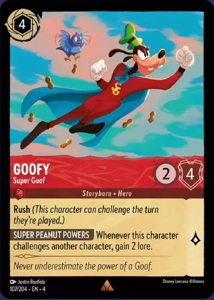 Goofy - Super Goof (Ursula's Return 107/204) Rare - Near Mint