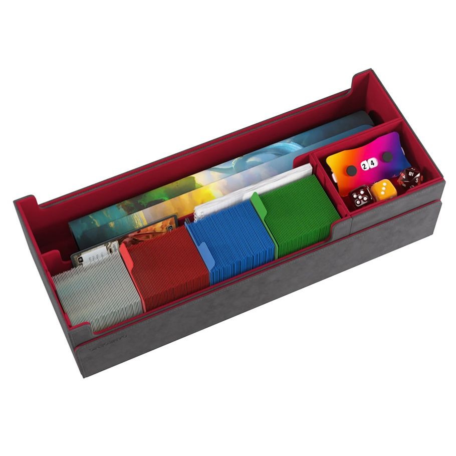 GameGenic: Cards' Lair Pro 1000+ Convertible - Grey/Red