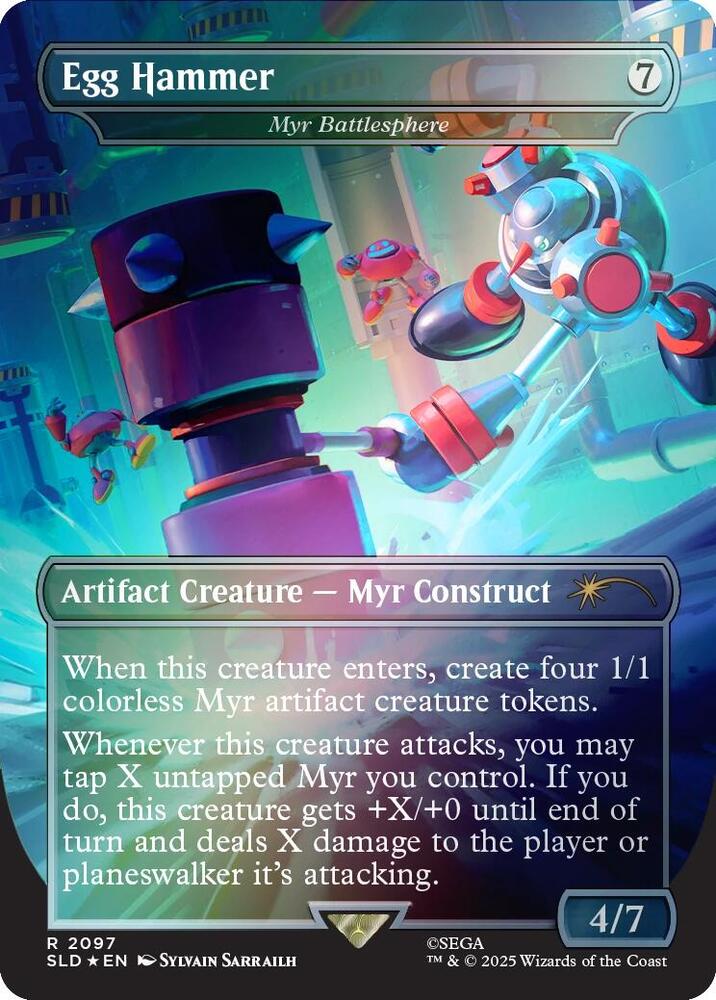Egg Hammer - Myr Battlesphere [#2097 Alternate-Art Borderless] (SLD-R-FOIL)