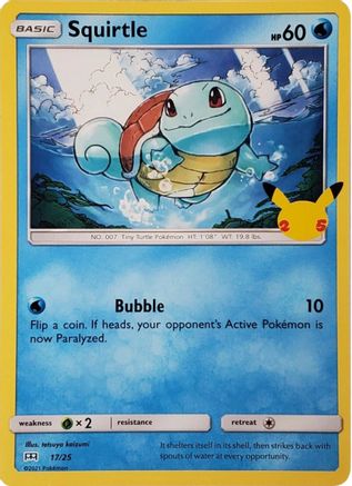 Squirtle (17/25) 25th Anniversary Foil