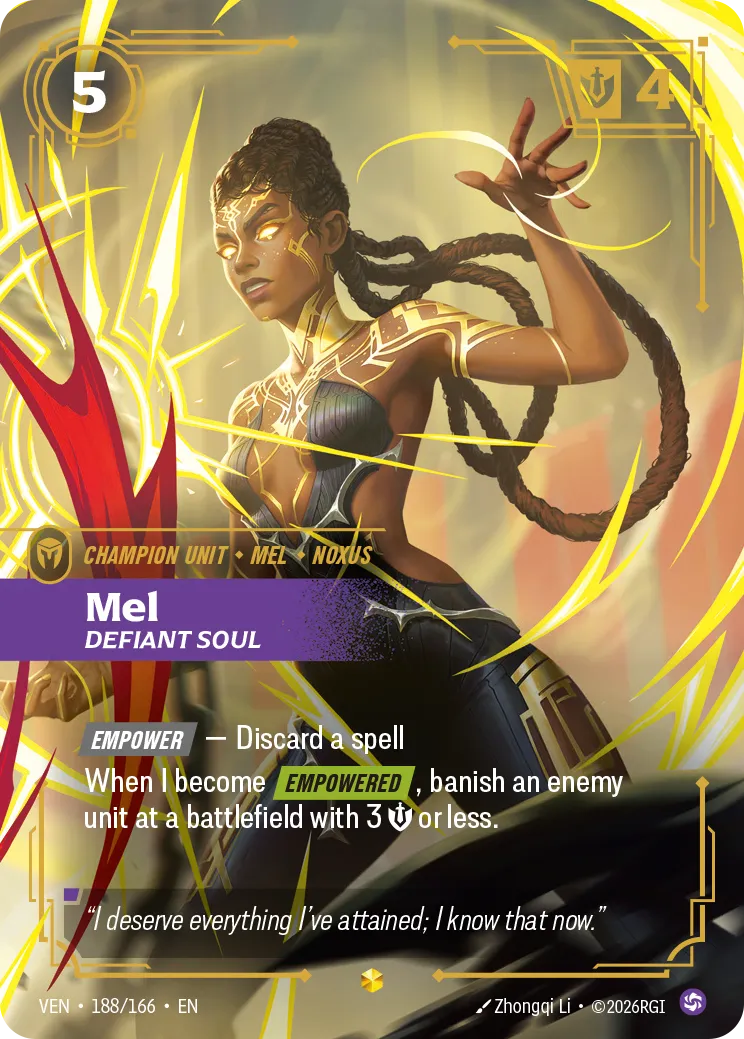 Mel, Defiant Soul (Overnumbered) - 188/166 (VEN) Rare