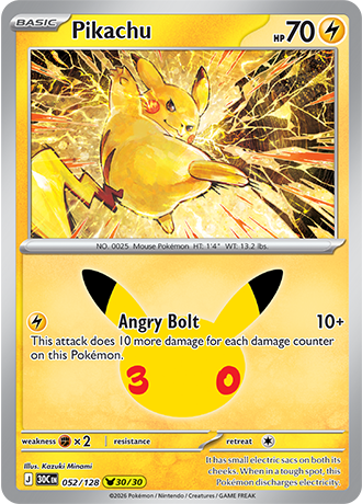 Pikachu - 052/128 (30C) Pikachu Rare