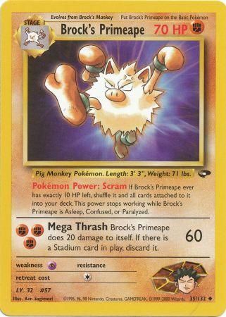 Brock's Primeape - 35/132 (G2) Uncommon - Near Mint Unlimited