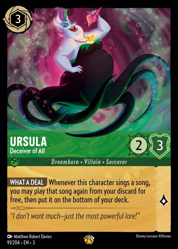 Ursula - Deceiver of All (Into the Inklands 091/204) Legendary - Near Mint