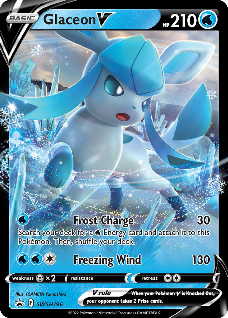 Glaceon V - SWSH196 (SWSH:PR) Promo - Near Mint Holofoil