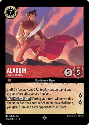 Aladdin - Heroic Outlaw (The First Chapter 104/204) Super Rare - Near Mint