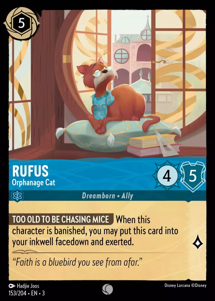 Rufus - Orphanage Cat (Into the Inklands 153/204) Common - Near Mint