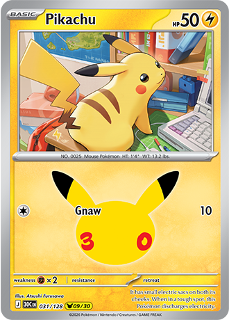 Pikachu - 031/128 (30C) Pikachu Rare