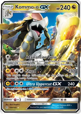 Kommo-o GX - 100/145 (SM:GRI) Ultra Rare - Near Mint Holofoil
