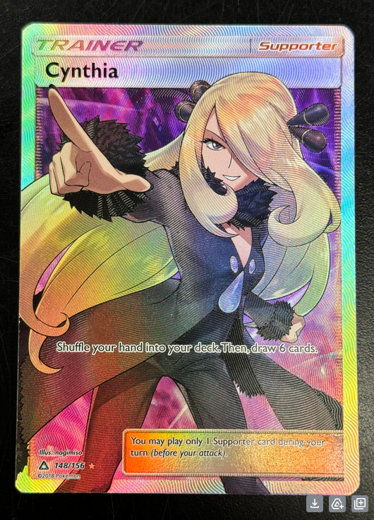 Cynthia - 148/156 (UPR) Ultra Rare - Near Mint Full Art Holofoil