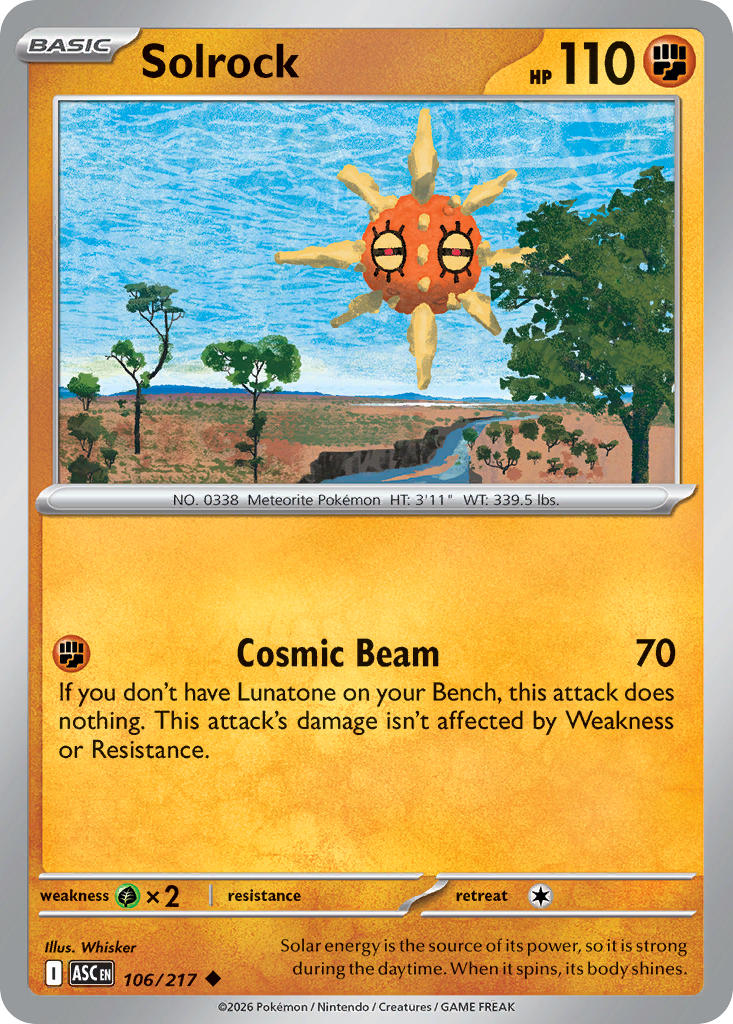 Solrock - 106/217 (ASC) Uncommon