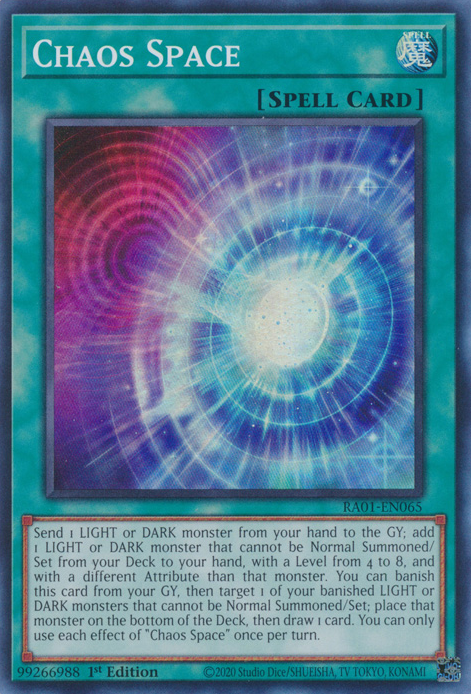 Chaos Space (RA01-EN065) Secret Rare - Near Mint 1st Edition