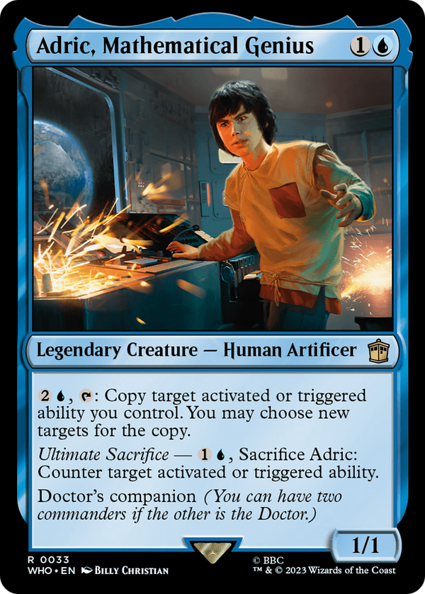 Adric, Mathematical Genius [#0033 New Cards] (WHO-R-FOIL)