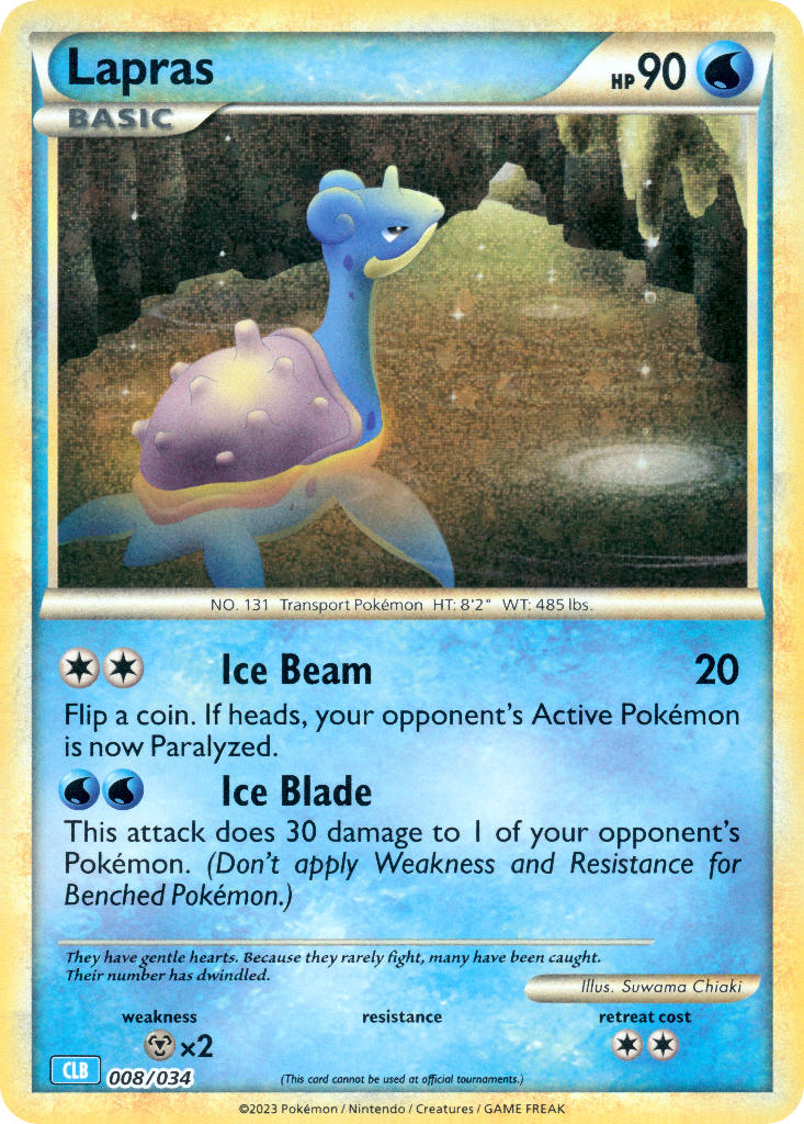 Lapras - 008/034 (TCG:CLB) Classic Collection - Near Mint Holofoil