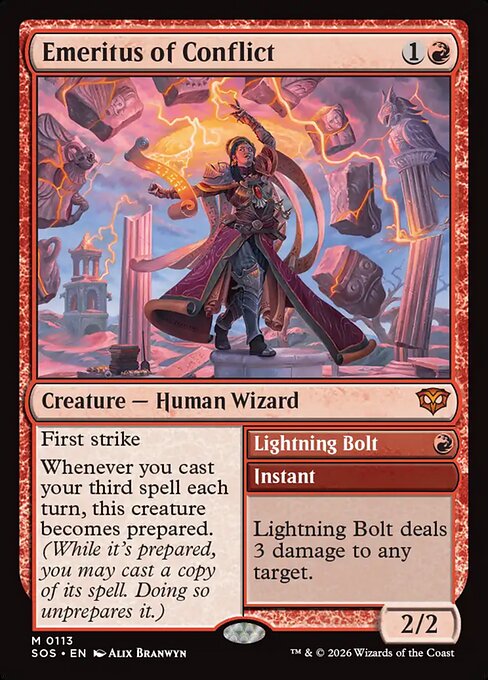 Emeritus of Conflict // Lightning Bolt [ #0113 ] (SOS-M)