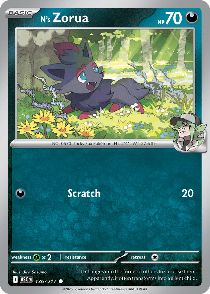 N's Zorua - 136/217 (ASC) Common