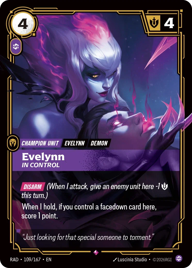 Evelynn, In Control - 109/167 (RAD) Rare