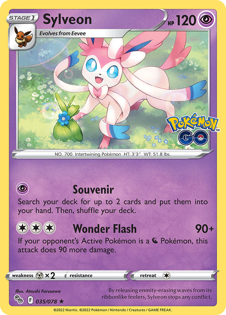 Sylveon - 035/078 (PGO) Holo Rare - Near Mint Holofoil