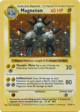 Magneton - 009/102 (BSS) Holo Rare - Near Mint Unlimited Holofoil