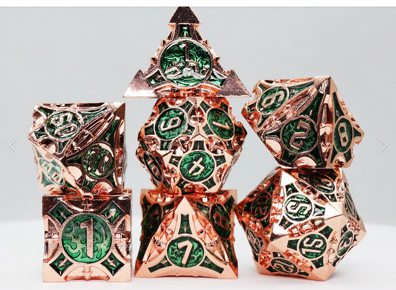 Quiver of Arrows: Jungle Arrow - Metal RPG Dice Set