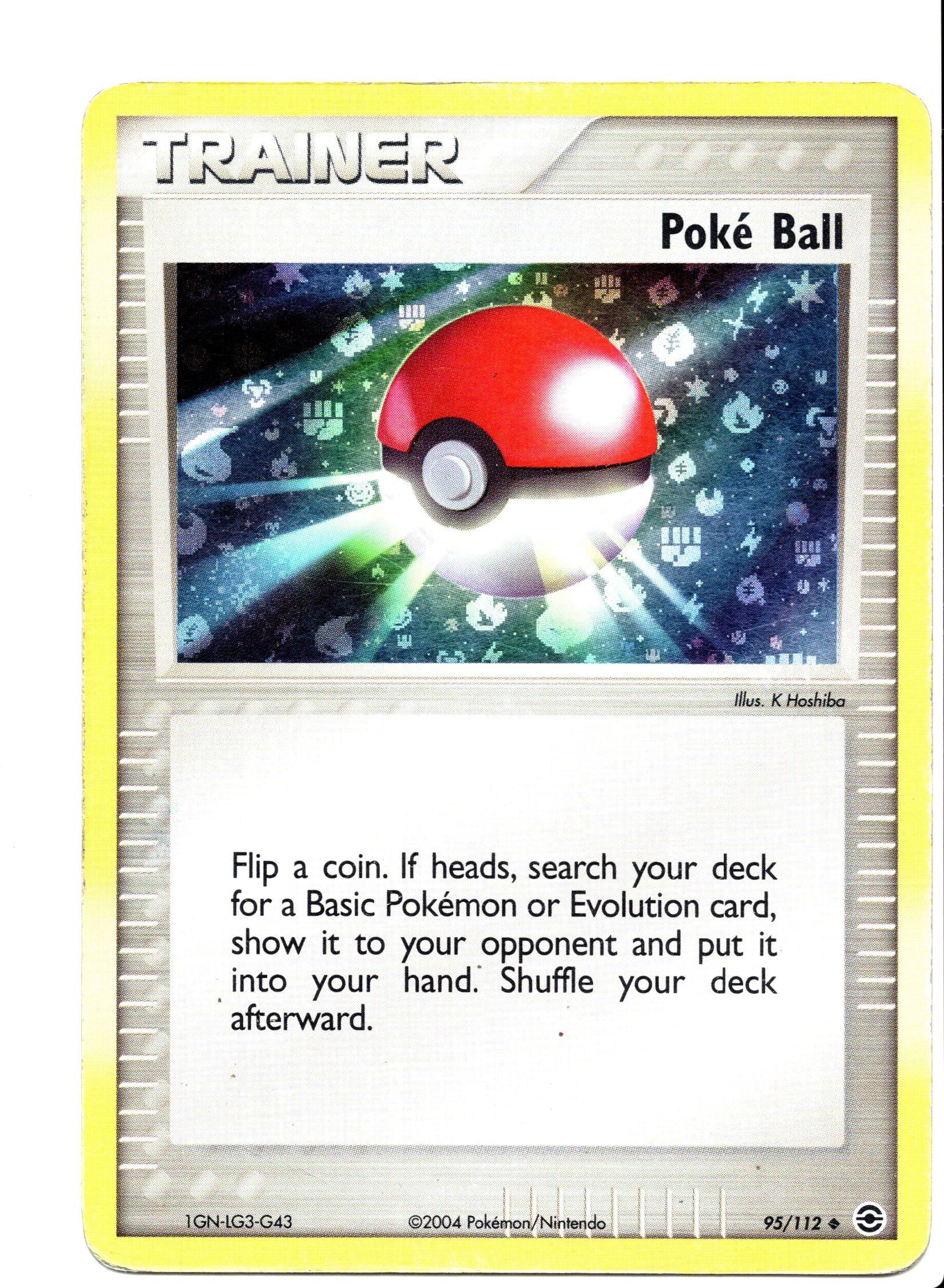 Poke Ball - 095/112 (RG) Uncommon - Heavy Play Reverse Holofoil