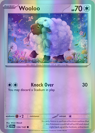 Wooloo - 124/142 (SCR) Common - Near Mint Reverse Holo