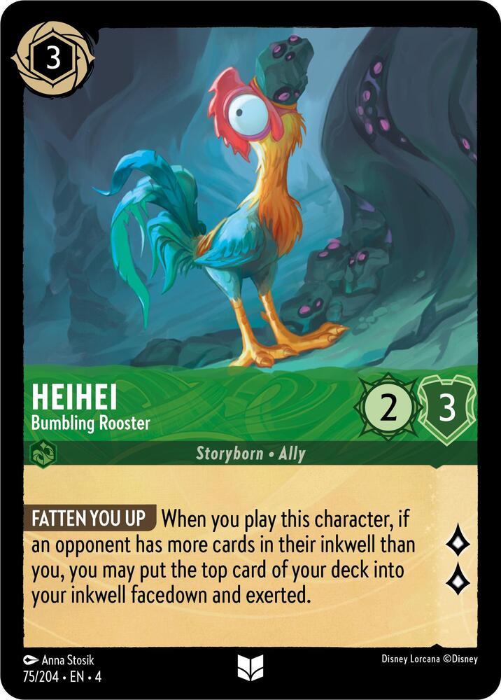 Heihei - Bumbling Rooster (Ursula's Return 075/204) Uncommon - Near Mint