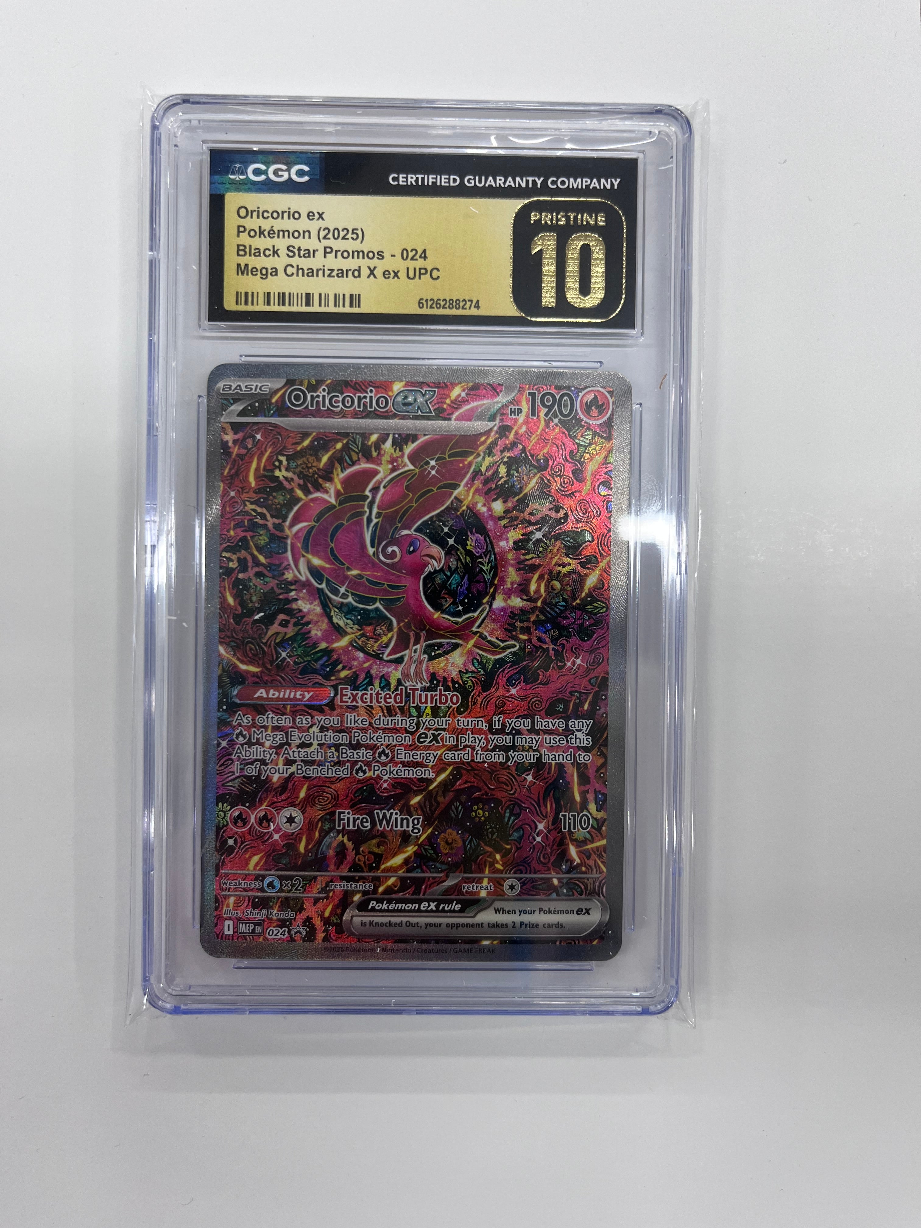 Oricorio ex - 024 (MEP) Promo Near Mint Holofoil (Graded - Pristine 10)