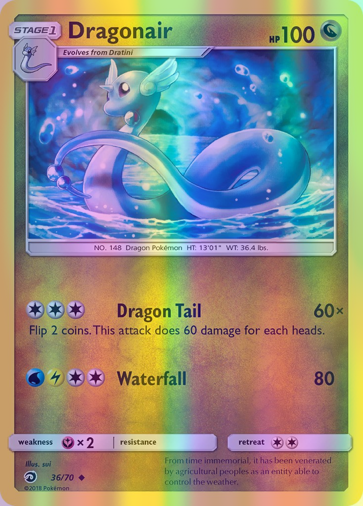 Dragonair - 36/70 (DRM) Uncommon - Near Mint Reverse Holofoil