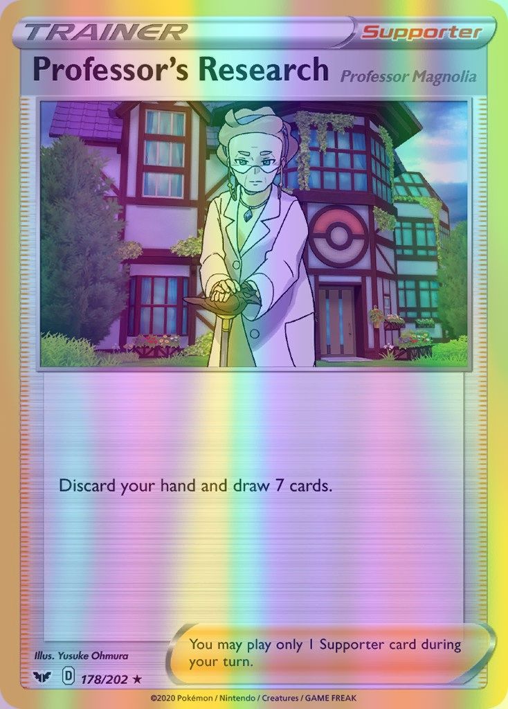 Professor's Research - 178/202 (SWSH01) Holo Rare - Near Mint Reverse Holofoil