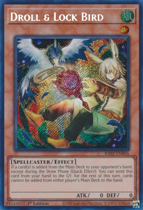 Droll & Lock Bird (Alternate Art) (RA02-EN006) Secret Rare - Near Mint 1st Edition