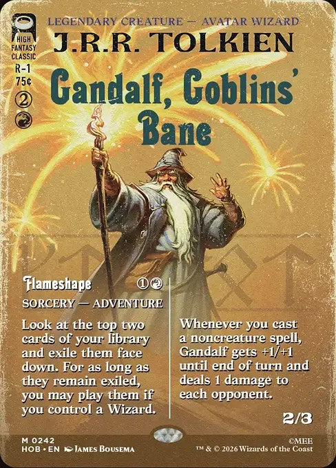 Gandalf, Goblins' Bane // Flameshape [ #0242 Borderless Book Cover ] (HOB-M)