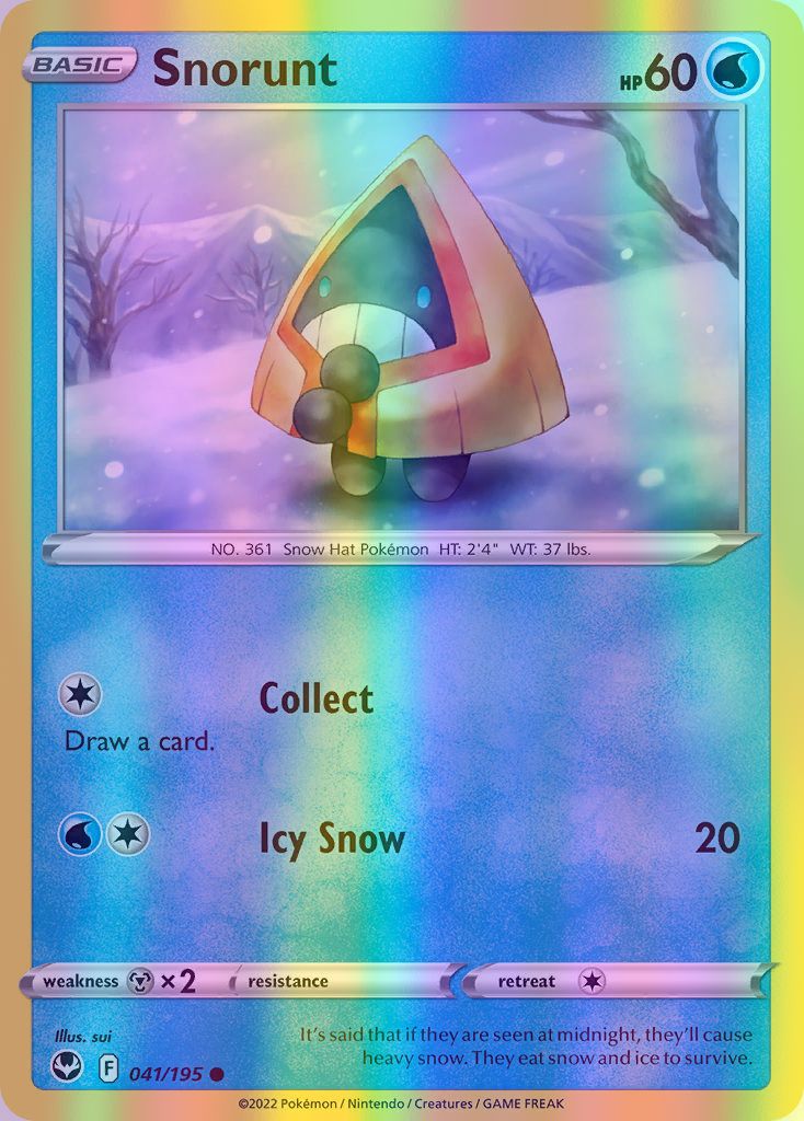 Snorunt - 041/195 (SWSH12) Common - Near Mint Reverse Holofoil