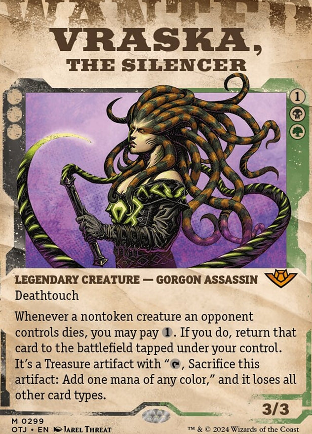 Vraska, the Silencer [#0299 Showcase] (OTJ-M)