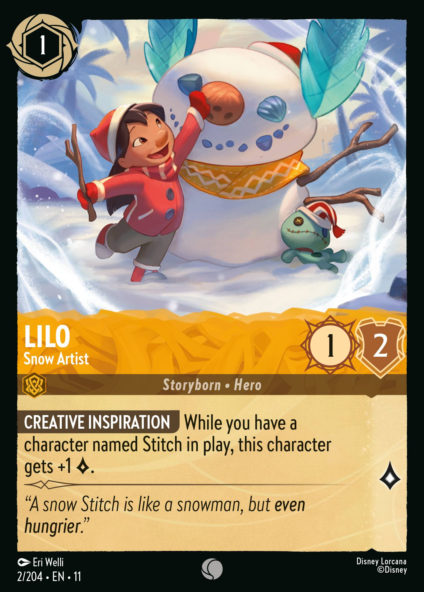 Lilo - Snow Artist (002/204 - Winterspell)  Common