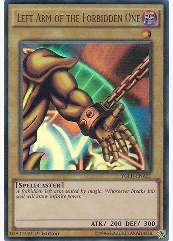 Left Arm of the Forbidden One (YGLD-ENA21) Ultra Rare 1st Edition