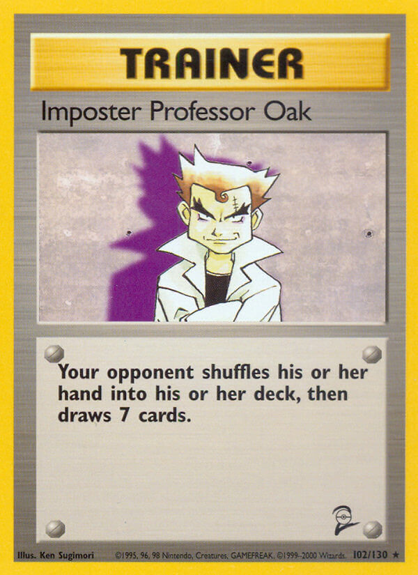 Imposter Professor Oak - 102/130 (BS2) Rare - Near Mint