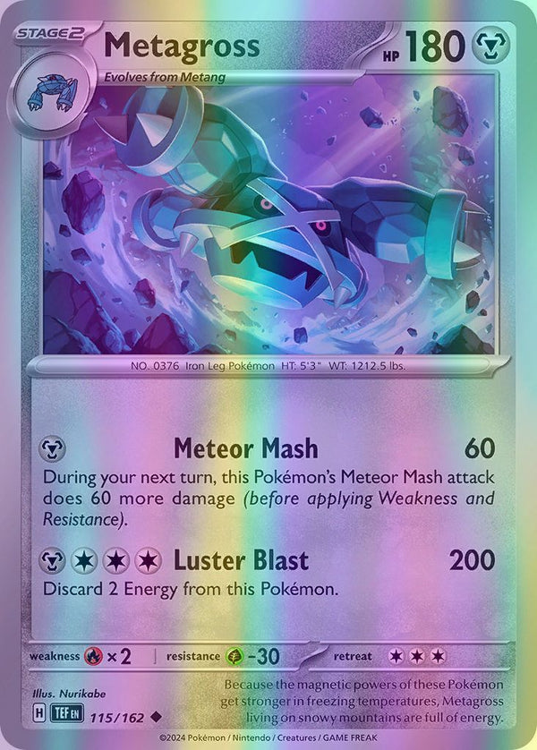 Metagross - 115/162 (TEF) Uncommon - Near Mint Reverse Holofoil