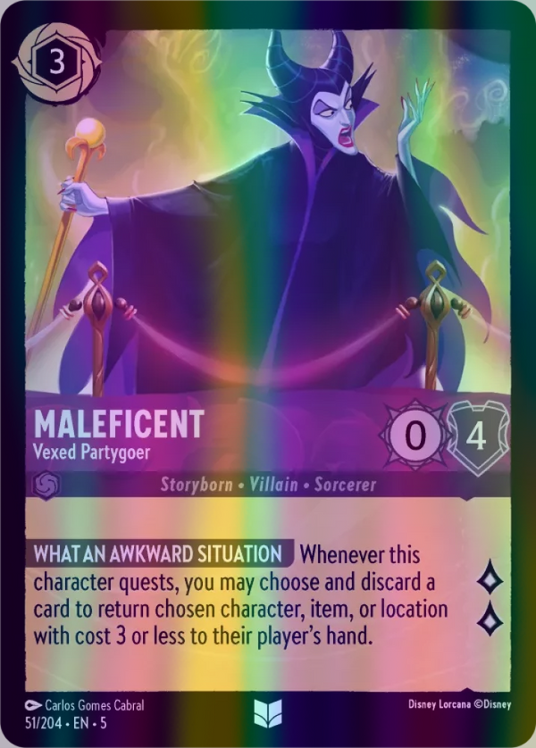 Maleficent - Vexed Partygoer (Shimmering Skies 051/204) Uncommon - Near Mint Cold Foil