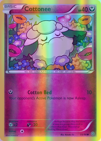 Cottonee - 055/098 (AOR) Common - Near Mint Reverse Holofoil