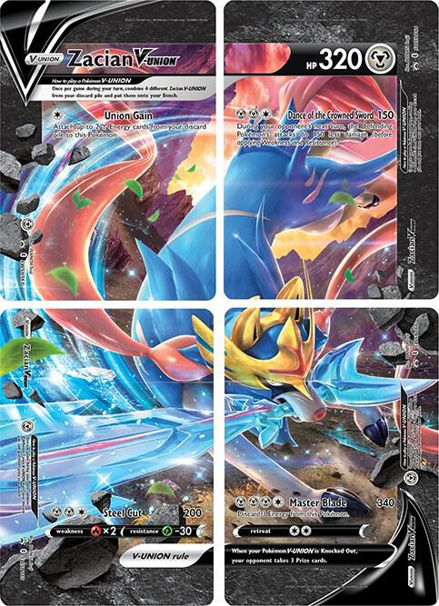 Zacian V-UNION [Set of 4] - SWSH163-166 (SWSH:PR) Promo - Near Mint Holofoil